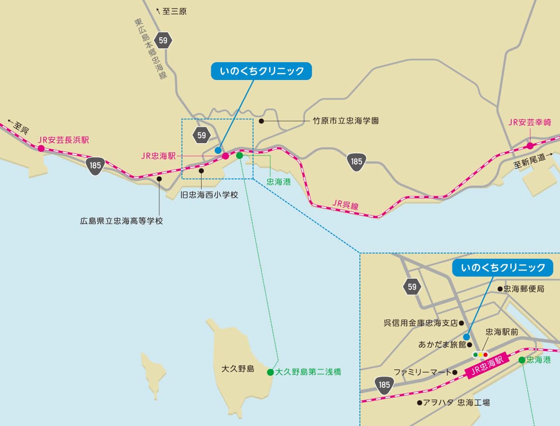 いのくちクリニック　アクセス